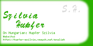 szilvia hupfer business card